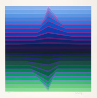 Victor Vasarely, ILILE C , 1956-1959 Sérigraphie sur papier, 76 x 76 cm